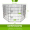 8 Panel Foldable Pet Playpen 36" W/ Cover - Green