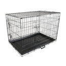 24" Foldable Metal Wire Dog Cage with Removable Tray