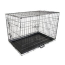 24" Foldable Metal Wire Dog Cage with Removable Tray