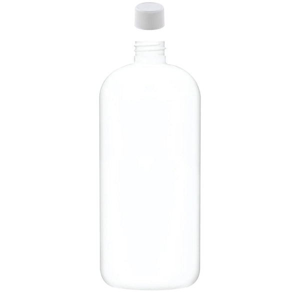 10X White 1L Plastic Pet Boston Bottle Neck Screw Cap Round