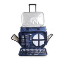 6 Person Picnic Bag Trolley Set - Blue