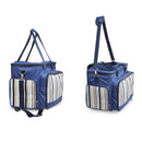 6 Person Picnic Bag Trolley Set - Blue