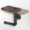 Rustic Industrial DIY Floating Pipe Shelf Paper Holder