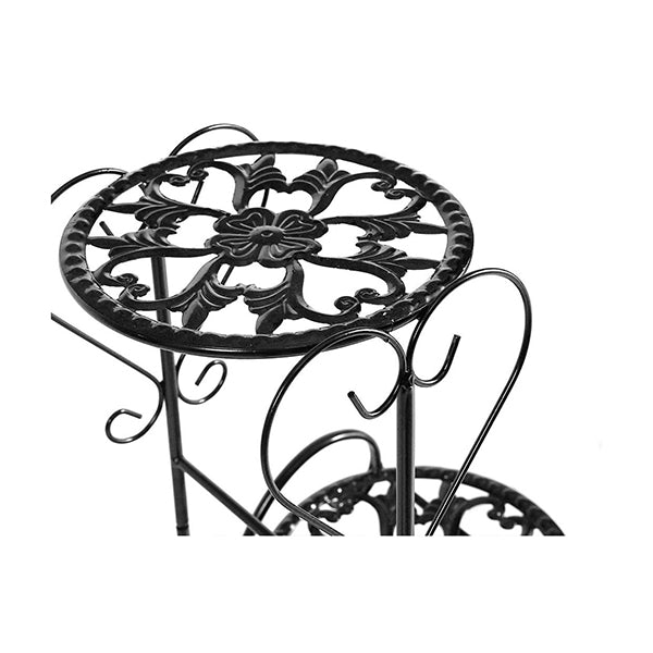 Plant Stand Outdoor Indoor Metal Flower Pots Rack Corner Shelf Planter