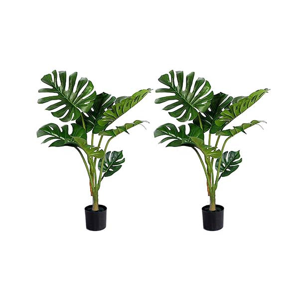 Soga 2X 120Cm Artificial Green Indoor Turtle Back Tree Flower Plant