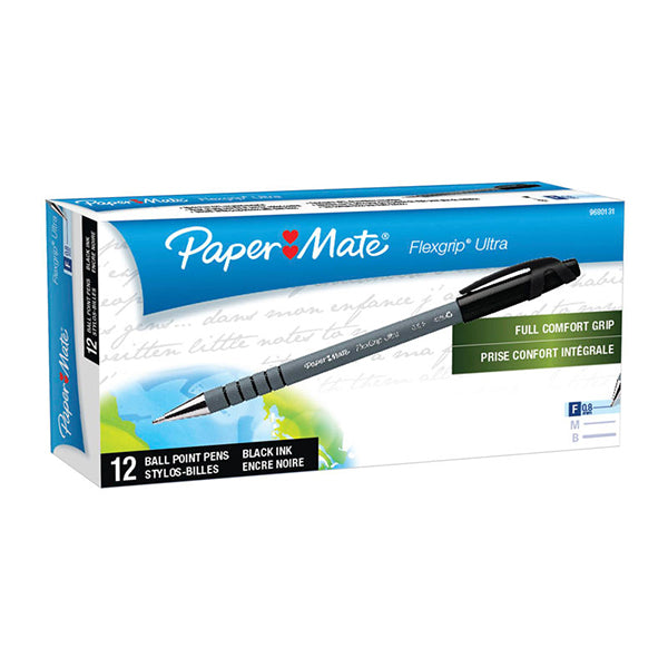 Paper Mate Flex Grip Ballpen Black Box Of 12