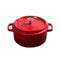 Soga Cast Iron 22Cm Enamel Porcelain Stewpot Casserole With Lid Red