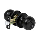 Privacy Function Black Round Door Knob Set
