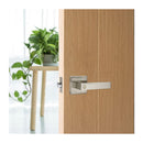 Privacy Function Satin Nickel Square Door Handle Set