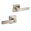 Privacy Function Satin Nickel Square Door Handle Set