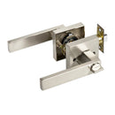 Privacy Function Satin Nickel Square Door Handle Set