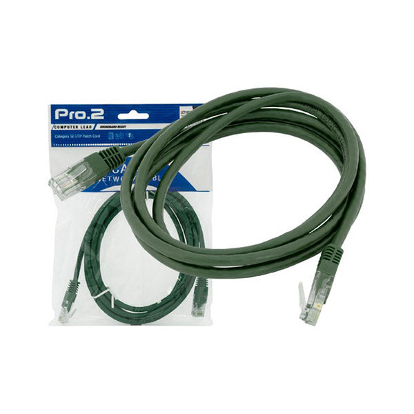 Pro 2 Green CAT5E Patch Lead