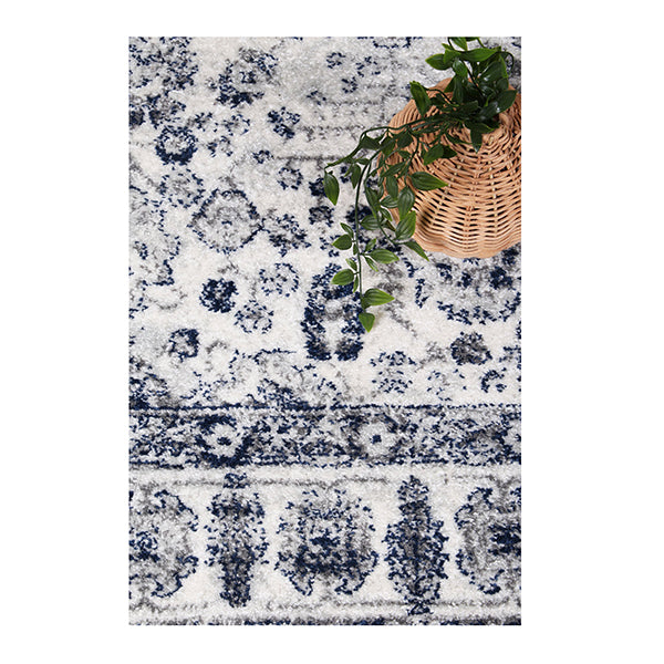 Province Navy Cream Traditional Rug