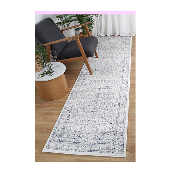 Province Cream Navy Floral Rug