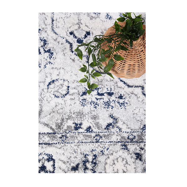 Province Cream Navy Floral Rug