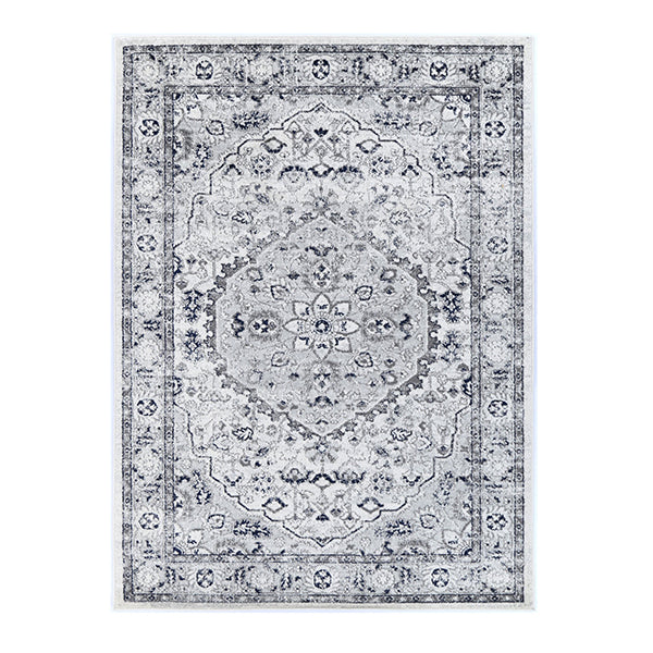 Province Cream Navy Floral Rug