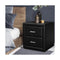 PU Leather Bedside Table 2 Drawers