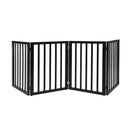 Dog Fence Safety Stair Barrier Security Door Black 4 Panels