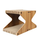 Cat Tree Pad Lounge Toy Corrugated Cardboard Brown
