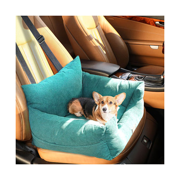 Pet Car Booster Seat Travel Bed Removable Green Medium