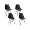 Padded Dining Chair Black Set Of 4