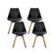 Padded Dining Chair Black Set Of 4