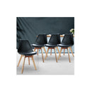 Padded Dining Chair Black Set Of 4
