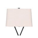 Pair Of Metal Table Lamps Rectangular Shade X Stand