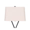 Pair Of Metal Table Lamps Rectangular Shade X Stand