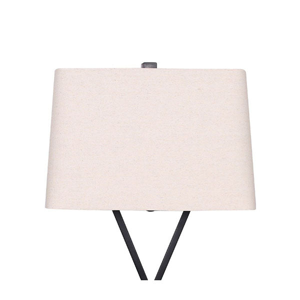 Pair Of Metal Table Lamps Rectangular Shade X Stand