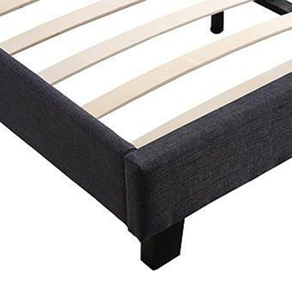 Palermo Bed Frame with Linen Fabric — Grey