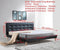 Palermo PU Leather Bed Frame and Button Tufted Headboard - King