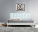 Palermo PU Leather Bed Frame and Button Tufted Headboard - King