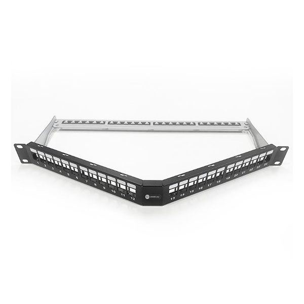 Panel Frame Atch Serveredge 24 Port Angled V Style Shielded Unloaded Patch Panel Frame ...
