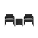 Patio Furniture Outdoor Bistro Set Dining Chair Setting 3 Piece Wicker