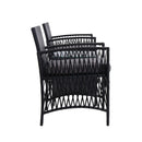 Patio Furniture Outdoor Bistro Set Dining Chair Setting 3 Piece Wicker
