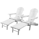 Set Of 2 Outdoor Sun Lounge Chairs Patio Furniture Lounger Adirondack