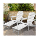 Set Of 2 Outdoor Sun Lounge Chairs Patio Furniture Lounger Adirondack