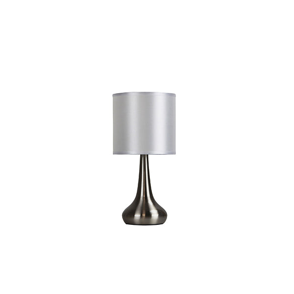 Lola On Off Touch Lamp Brushed Chrome Finish