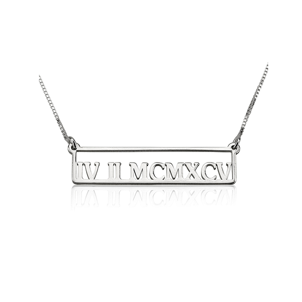 Personalised Roman Numeral Necklace