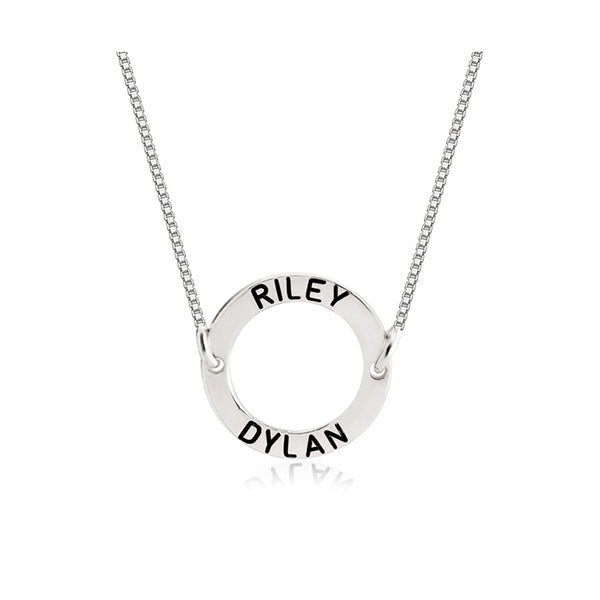 Personalized Circle Pendant Necklace