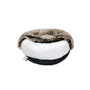 Pet Bed Donut Nest Calming Mat Soft Plush Kennel