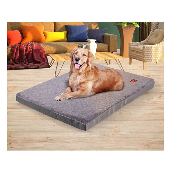 Pet Bed Foldable Dog Puppy Beds Cushion Pad Pads Soft Plush Black L