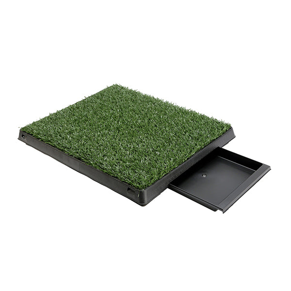 Pet Potty Tray With Synthetic Grass Mat