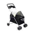 Pet Stroller Pram Foldable Carrier Large Travel Pushchair Black