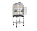 Pet Bird Cage with Stainless Steel Feeders Black