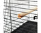 Pet Bird Cage with Stainless Steel Feeders Black