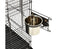 Pet Bird Cage with Stainless Steel Feeders Black