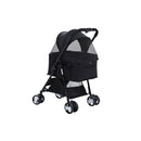 Pet Stroller Dog Carrier Foldable Pram 3 In 1 Middle Size Black