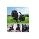 Pet Stroller Dog Carrier Foldable Pram 3 In 1 Middle Size Black